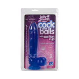 Jelly Jewels Cock And Balls With Suction Cup 8 Inch