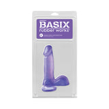 Basix Rubber Works - 6 Inch Dong With Suction Cup - Purple