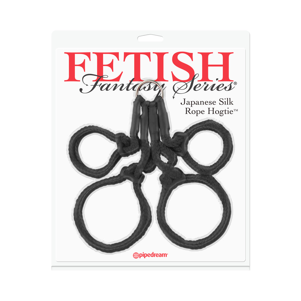 Fetish Fantasy Series Japanese Silk Rope Hogtie - Black