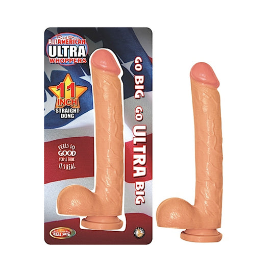 All American Ultra Whoppers 11-Inch Straight Dong - Flesh