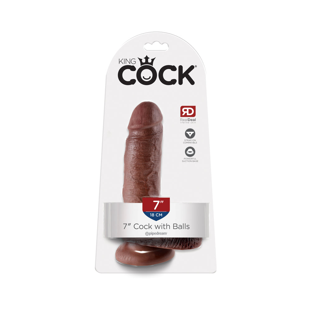 King Cock 7" Cock - Brown