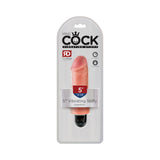 King Cock 5 inches Vibrating Stiffy Beige