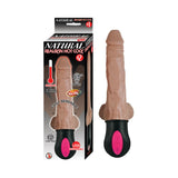 Natural Realskin Hot Cock #2 Fully Bendable 12 Function Usb Cord Included Waterproof Brown