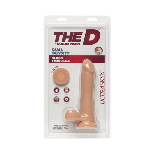 The Slim D Ultraskyn Dildo 6" - Beige