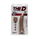 The D Slim Thin D 7 inches Ultraskyn Brown Dildo