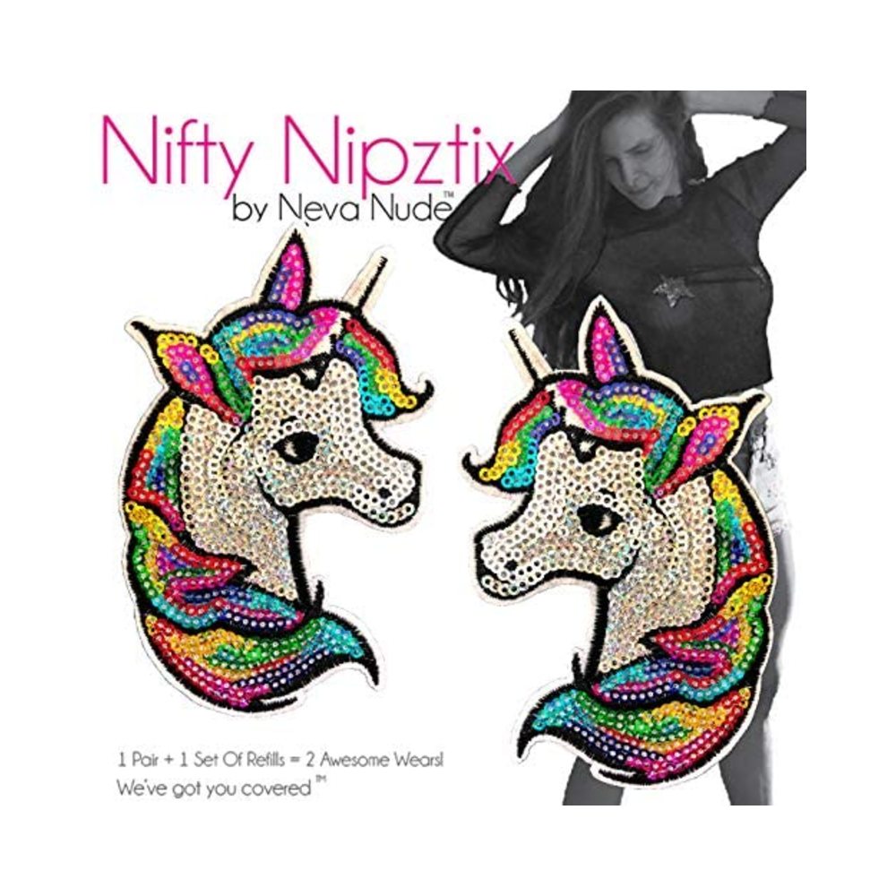 Neva Nude Reusable Pasty Unicorn Sequins