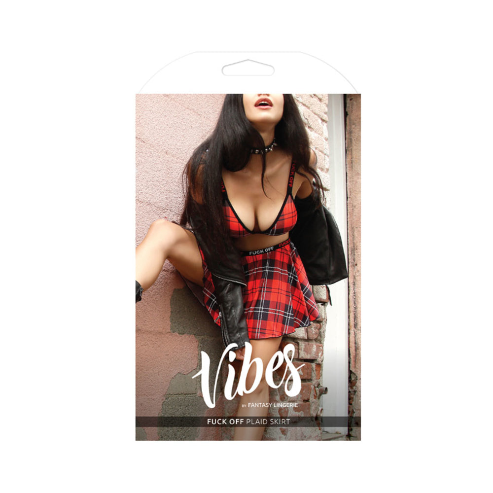 Vibes Fuck Off Plaid Skirt Ml