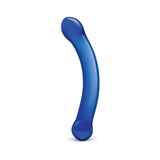 Glas 6 inches Curved Glass G-Spot Dildo Blue