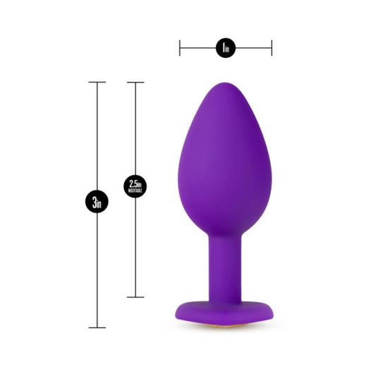 Blush Temptasia Bling Plug w/Gem Small - Purple