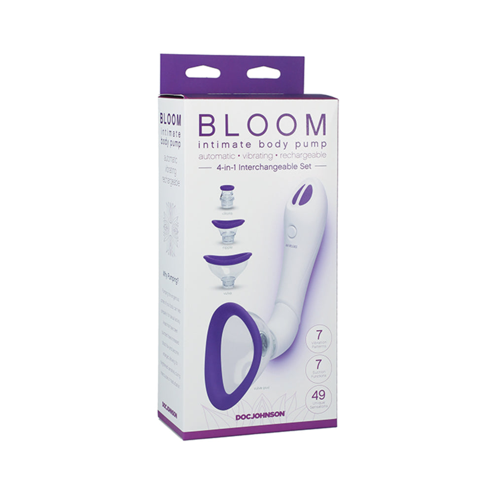 Bloom Intimate Body Automatic Vibrating Rechargeable Pump - Sky Blue/White