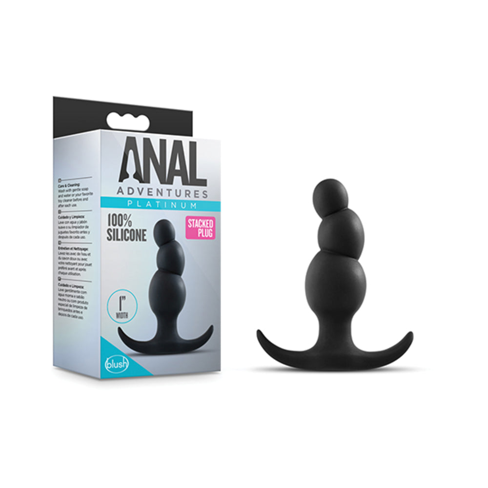 Blush Anal Adventures Stacked Plug - Black