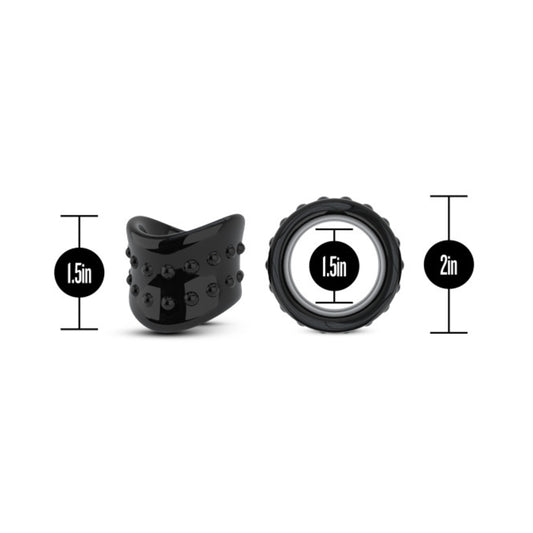 Stay Hard Beef Ball Stretcher Snug X Long 1" Black