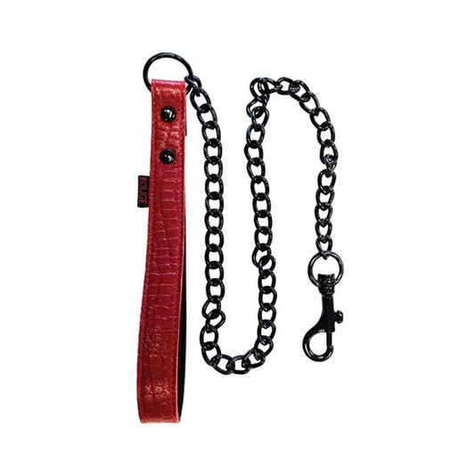 Leather Leash Burgunday & Black Accessories