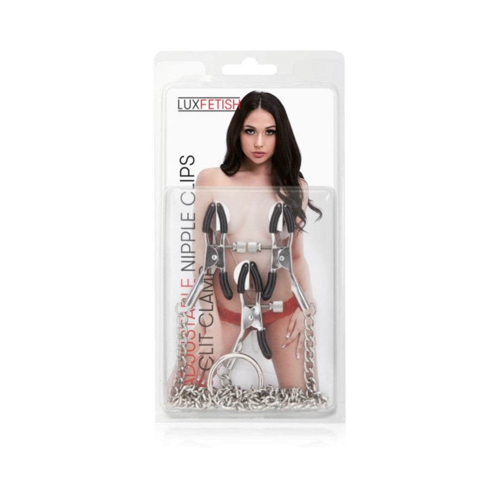 Lux Fetish Adjustable Nipple And Clit Clamp