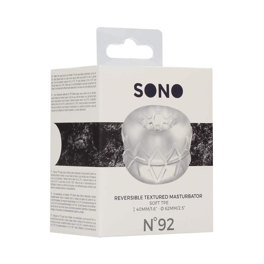 Sona N0. 92 - Reversible Textured Masturbator Clear