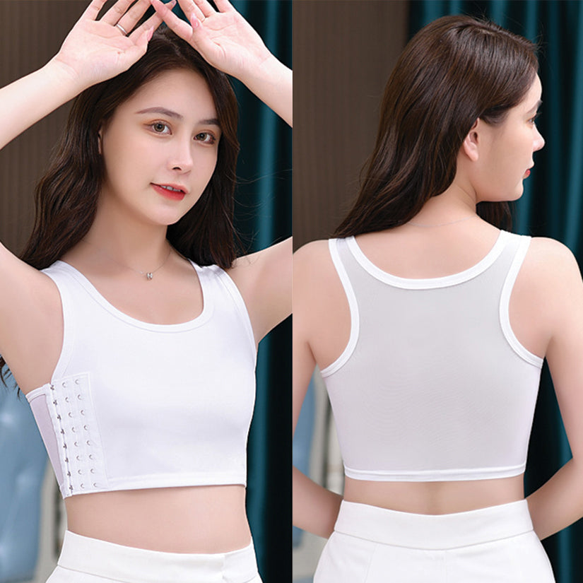 Gender Fluid Chest Compression Binder - L White