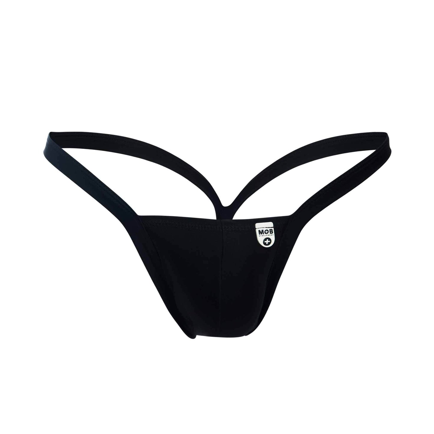 Male Basics Y Buns Thong Black SM