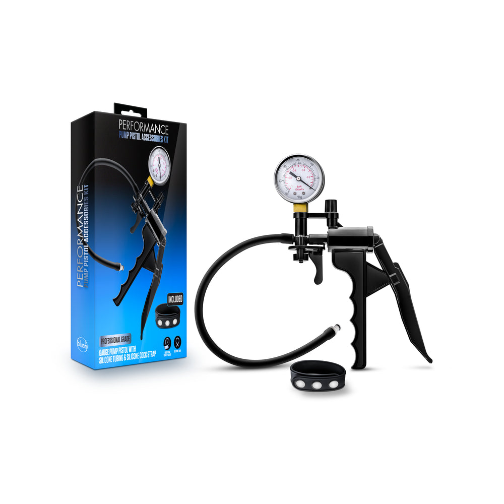 Performance - Gauge Pump Pistol With Silicone Tubing & Silicone Cock Strap - Black