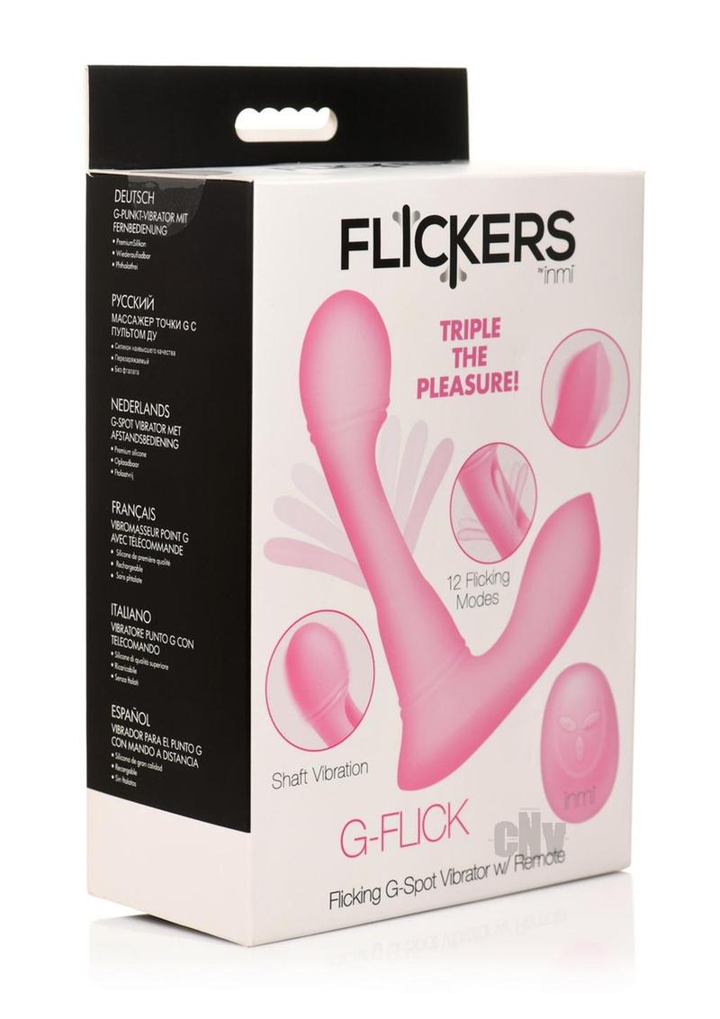 Flickers G-Flick Flicking G-Spot Vibrator With  Remote - Pink