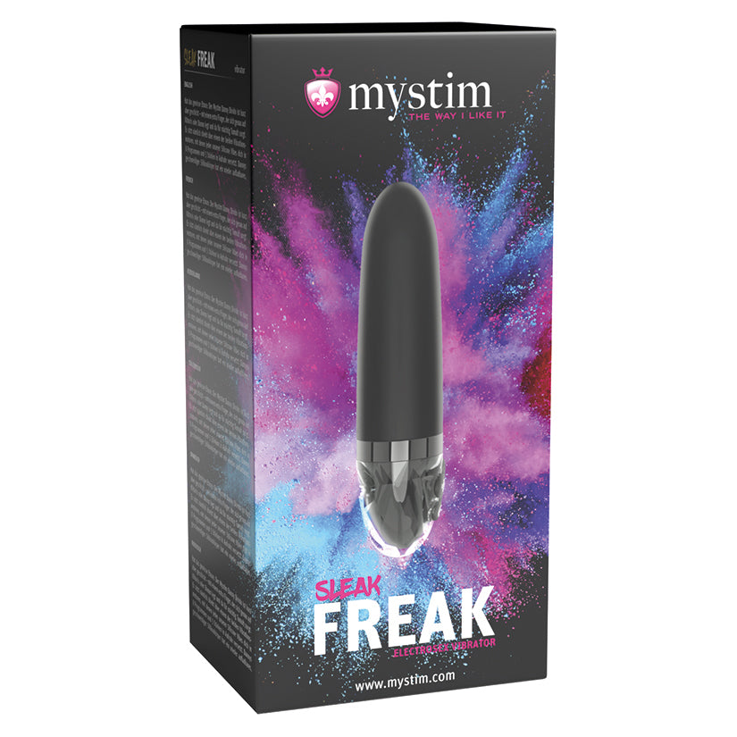 Mystim Sleak Freak eStim Straight Vibrator - Black