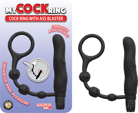 MY COCKRING W/ASS BLASTER BLACK