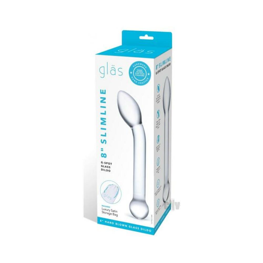 Glas 8 inches Slimline G-Spot Glass Dildo Clear