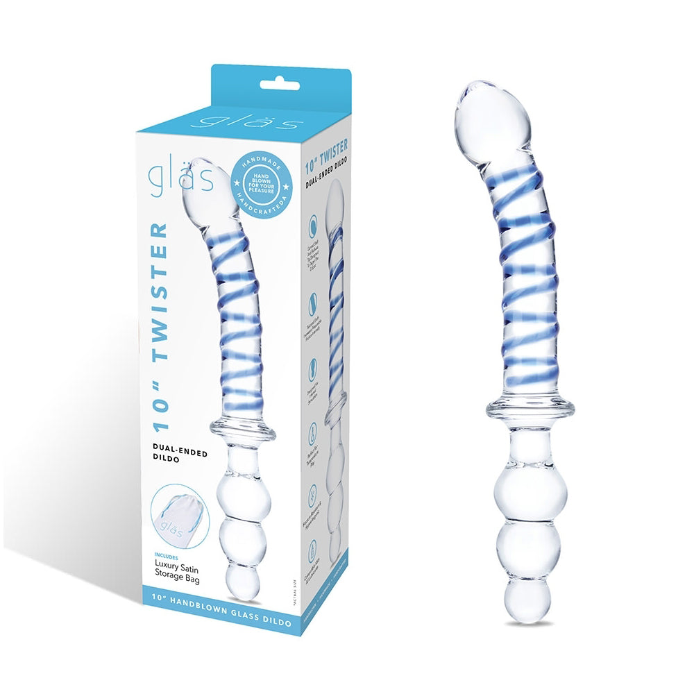Glas 10'' Twister Dual-Ended Dildo
