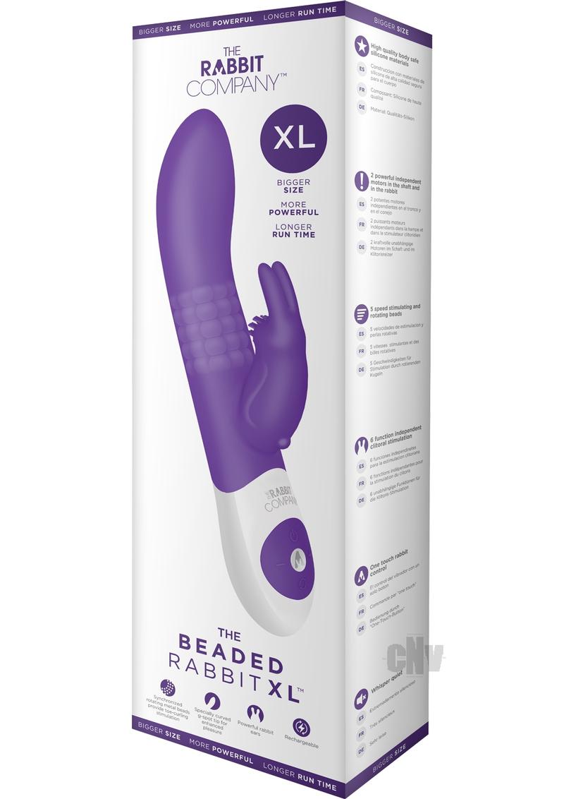 The Beaded Rabbit Vibrator XL - Purple
