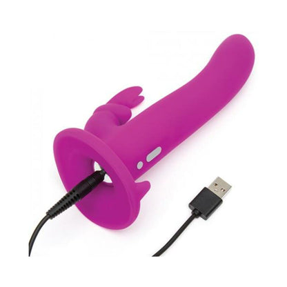 Happy Rabbit Vibrating Strap On Harness Set Purple