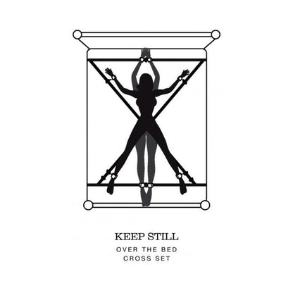 FIFTY SHADES KEEP STILL OVER THE BED CROSS RESTRAINT SILVER