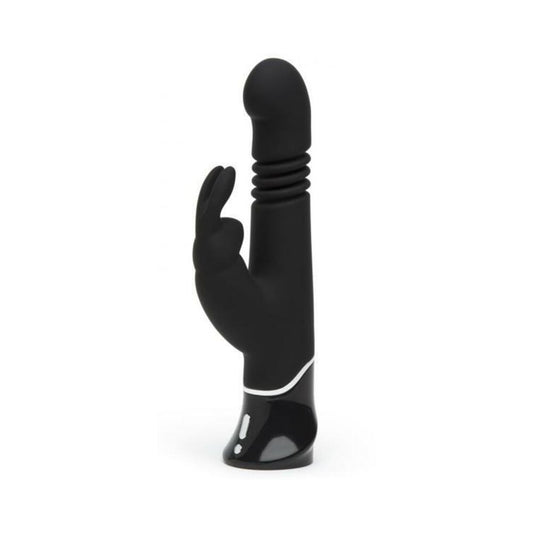 Fifty Shades of Grey Greedy Girl Rechargeable Thrusting G Spot Rabbit Vibrator - Black