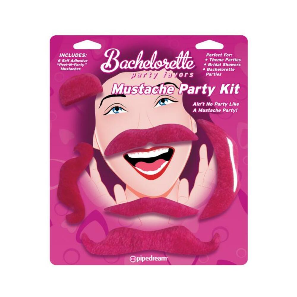 Mustache Party Kit Favors 6 Count Pink