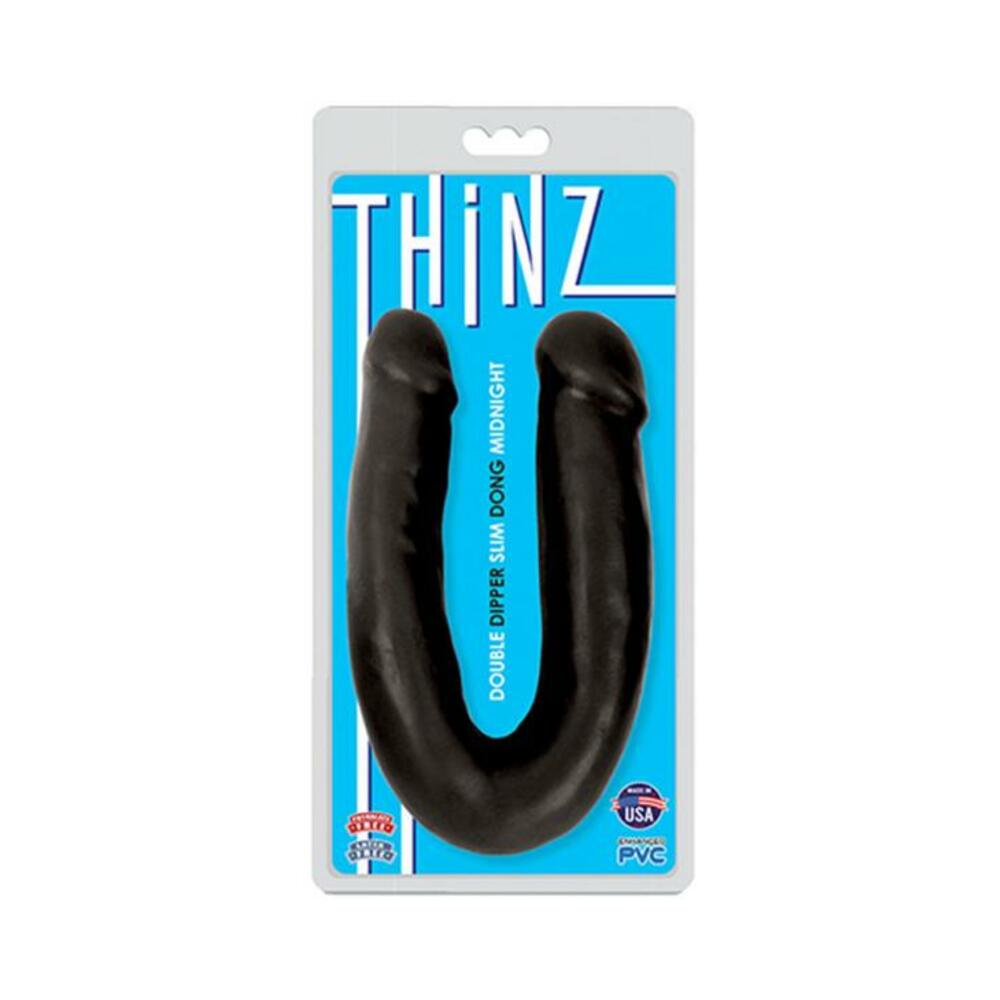 Double Dipper Slim Dildo - Dark