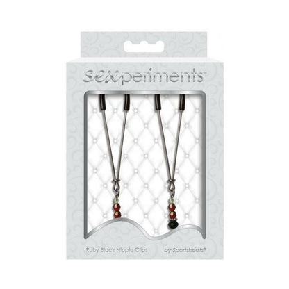 Sexperiments Ruby Black Nipple Clamps