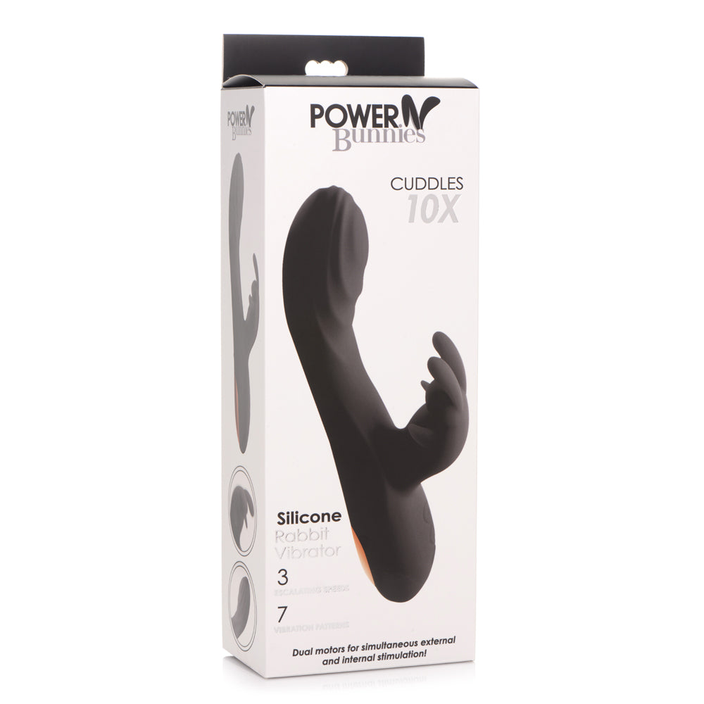 Curve Novelties Power Bunnies Dizzy Rotating Vibrator w/Rotating Beads - Black