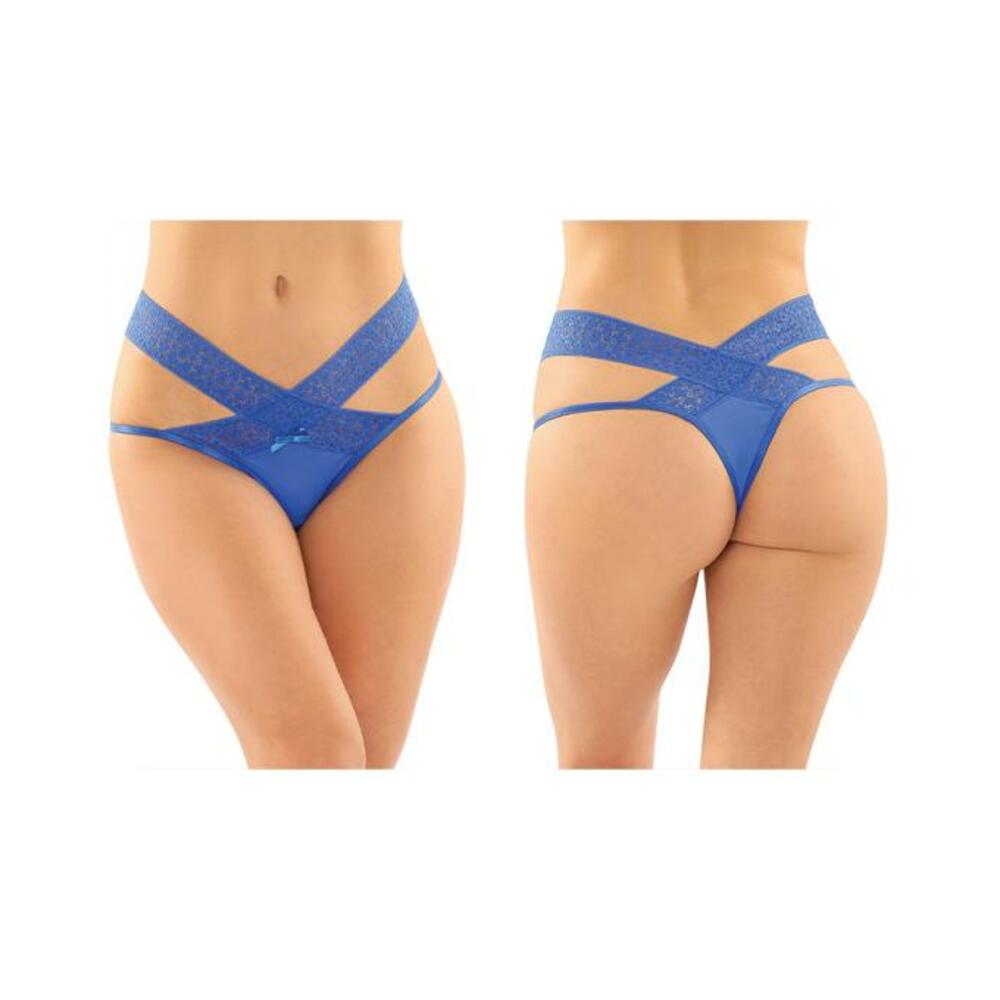 Fantasy Lingerie Daphne Brazilian-Cut Panty-Royal Blue S/M