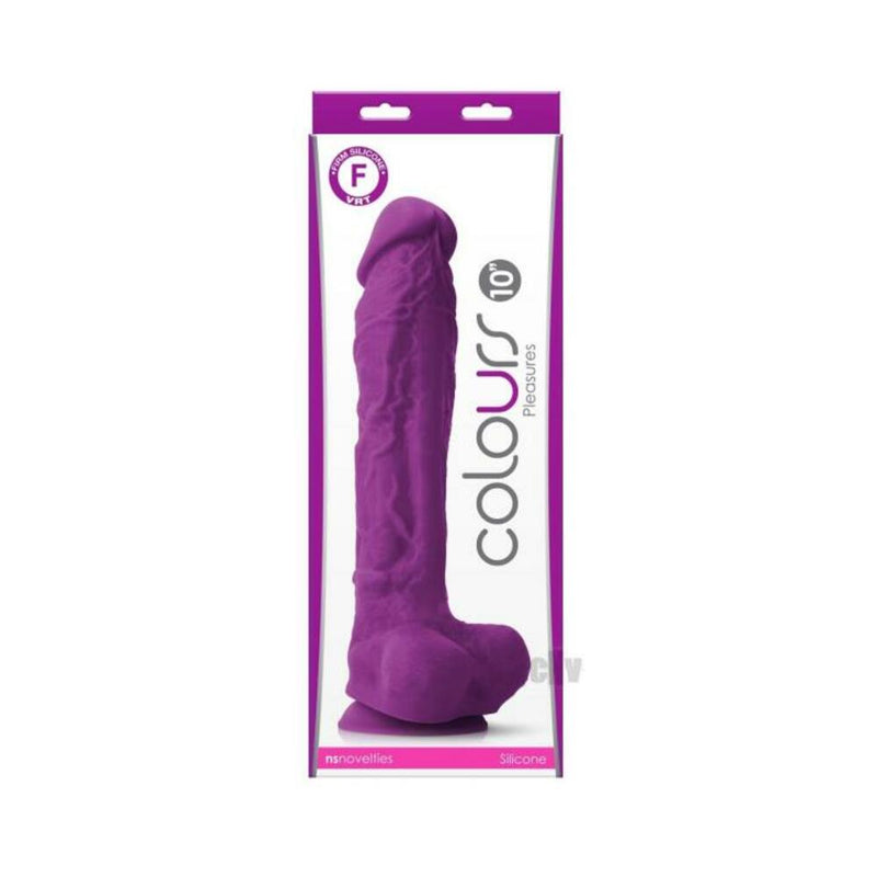 Colours Pleasures 10" Dildo - Purple