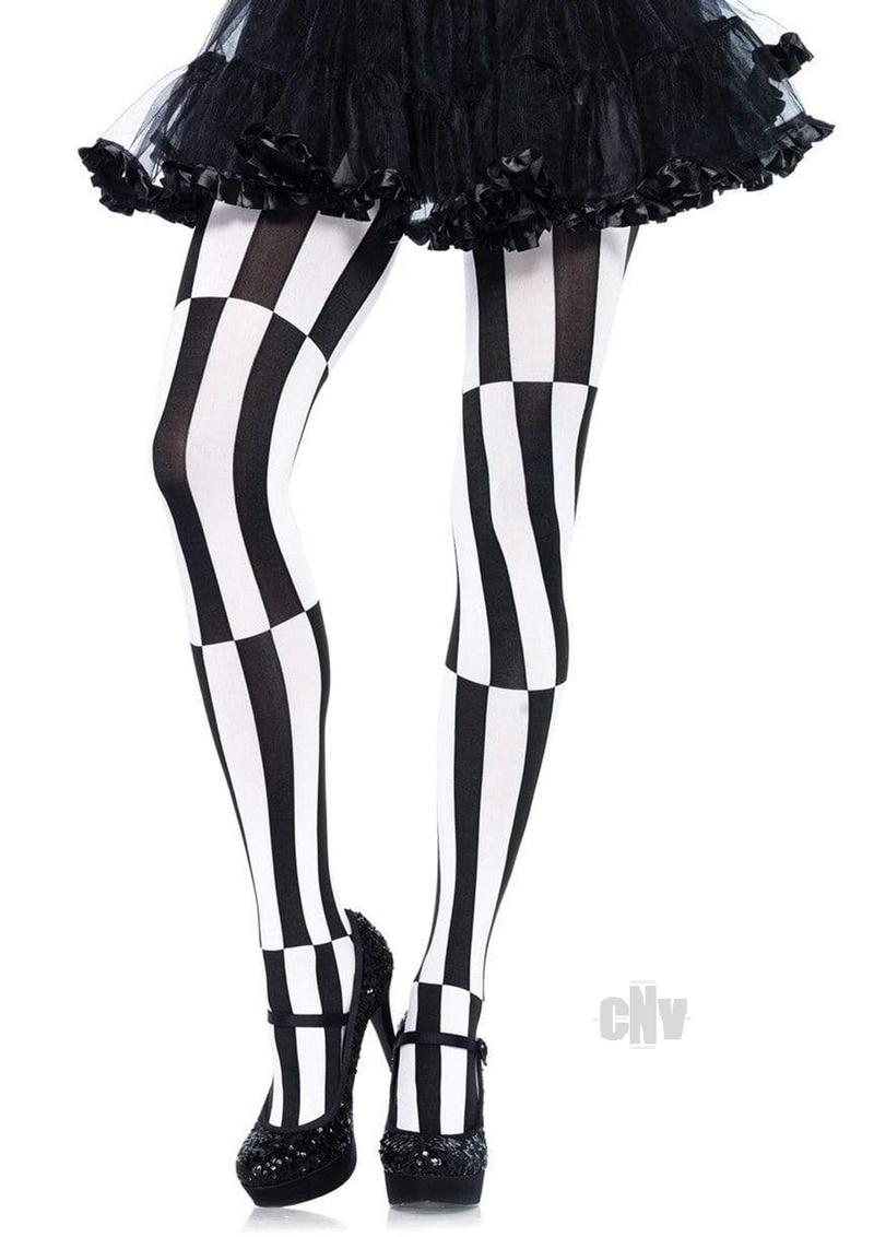 Woven Stripe Illusion 1x-2x Blk/wt(disc)