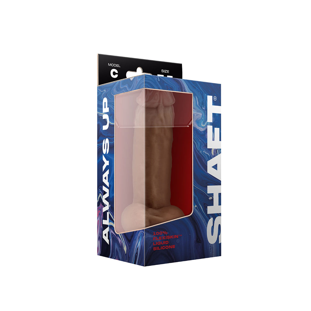 Model C 7.5" Liquid Silicone Dong W/Balls Oak