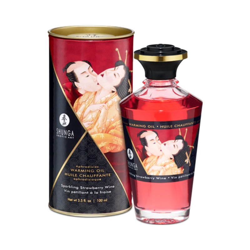 Aphrodisiac Warming Oil - Sparkling Strawberry  Wine