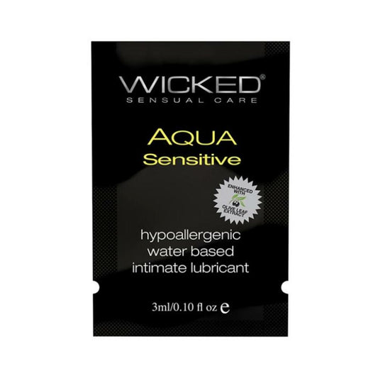 Wicked Aqua Sensitive Water Based Lubricant  .1 oz