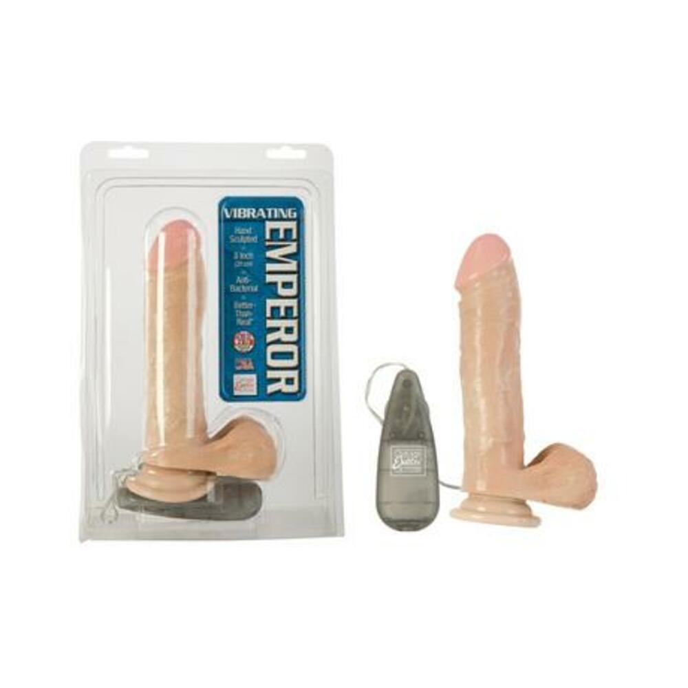 Vibrating Emperor Dildo 8 Inch Ivory