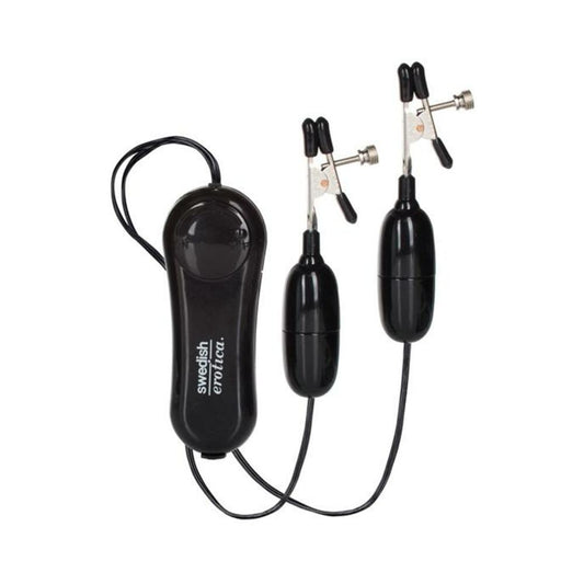 Nipple Play Vibrating Nipple Clamps Black