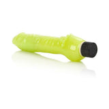 Glow in the Dark Vibrating Jelly Dildo Green