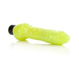 Glow in the Dark Vibrating Jelly Dildo Green