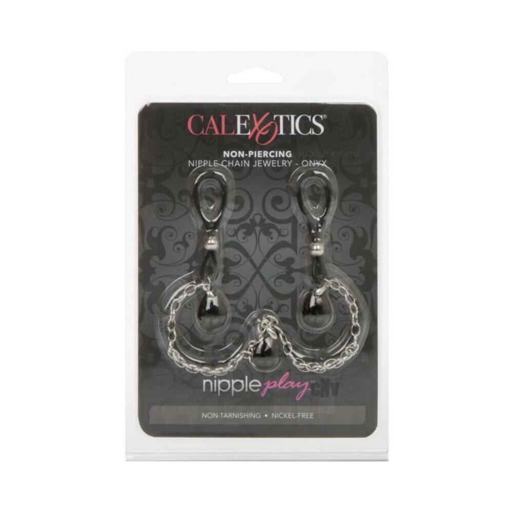 Nipple Play Non Piercing Nipple Chain Jewelry Onyx