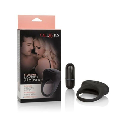 Silicone Lovers Arouser Black Vibrating Ring