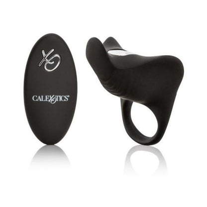 Silicone Rechargeable Remote Pleasurizer Ring Black
