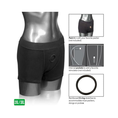 Packer Gear Black Boxer Brief Harness XL/2XL