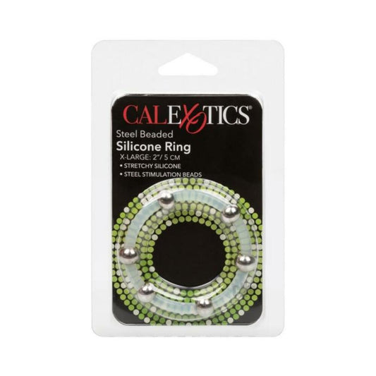 Steel Beaded Silicone Ring X-lg